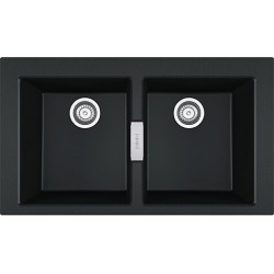 Sink Synthetic 86x50 free nested 2 cabinet carbon black, color: Black Synthetic