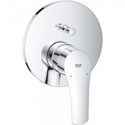 Shower tap Wall-mounted external part 2 way material: Brass mixer With plate without hand shower, hose and holder, color: Chrome surface: Glossy Wall-mounted - external part