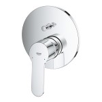 Shower tap Wall-mounted external part 2 way material: Brass mixer With plate without hand shower, hose and holder, color: Chrome surface: Glossy Wall-mounted - external part