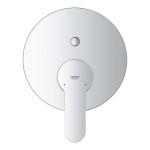 Shower tap Wall-mounted external part 2 way material: Brass mixer With plate without hand shower, hose and holder, color: Chrome surface: Glossy Wall-mounted - external part
