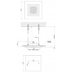 Shower head Ceiling-mounted 35x35 material: Brass, style: 2 sprays Mirror Steel, color: Chrome surface: Glossy Overhead showers Shower head Ceiling-mounted 35x35 material: Brass, style: 2 sprays Mirror Steel, color: Chrome surface: Glossy Overhead showers