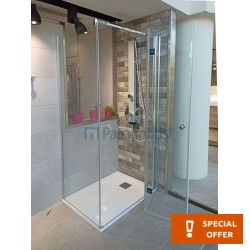 Shower enclosure Rectangle 70x90x190 6mm folding surface: Glossy, color: Chrome Rectangular