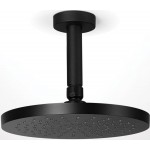 Shower head Ceiling-mounted 20x20 material: ABS, style: 1 spray, color: Black surface: Matt Overhead showers