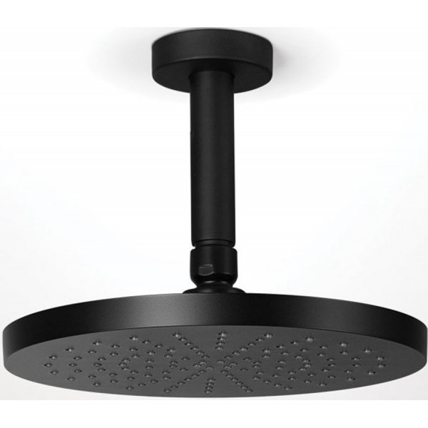 Shower head Ceiling-mounted 20x20 material: ABS, style: 1 spray, color: Black surface: Matt Overhead showers