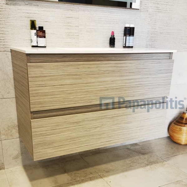Βάση επίπλου με νιπτήρα 100x46x60 από ξύλο συνθετικό επίτοιχου τύπου με 1 νιπτήρα solid surface Ivory, χρώμα: Ξύλο Δρυς Βάσεις επίπλου με νιπτήρα Βάση επίπλου με νιπτήρα 100x46x60 από ξύλο συνθετικό επίτοιχου τύπου με 1 νιπτήρα solid surface Ivory, χρώμα: Ξύλο Δρυς Βάσεις επίπλου με νιπτήρα