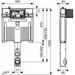 Concealed cistern for wall-mounted toilet for plasterboard wall Without Frame Concealed cisterns for wall-mounted WC
