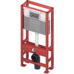 Καζανάκι εντοιχιζόμενο κρεμαστής λεκάνης για τοίχο γυψοσανίδας με πλαίσιο κρεμαστής λεκάνης για τοίχο γυψοσανίδας αυτοστήριχτο, Y 112cm x Π 21cm Εντοιχιζόμενα για επίτοιχη λεκάνη