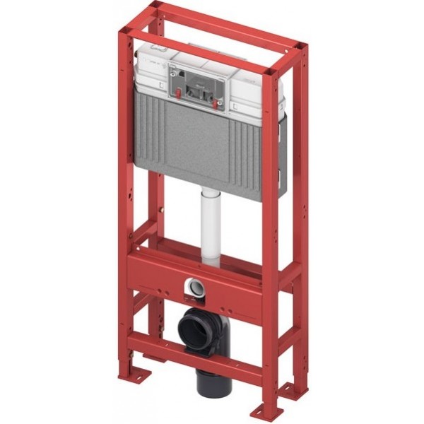 Καζανάκι εντοιχιζόμενο κρεμαστής λεκάνης για τοίχο γυψοσανίδας με πλαίσιο κρεμαστής λεκάνης για τοίχο γυψοσανίδας αυτοστήριχτο, Y 112cm x Π 21cm Εντοιχιζόμενα για επίτοιχη λεκάνη