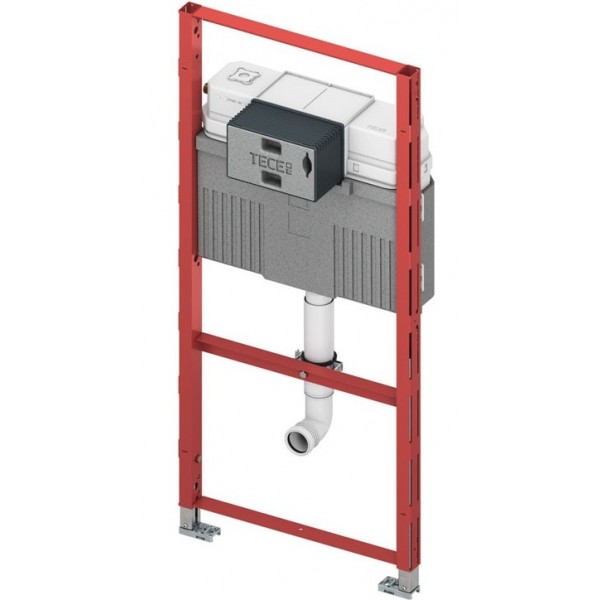 Καζανάκι εντοιχιζόμενο παιδικής λεκάνης επίτοιχης (κρεμαστής) από πορσελάνη για τοίχο γυψοσανίδας Y 112 x Π 15cm, χρώμα: Λευκό Καζανάκια