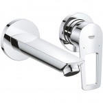 Wash basin tap Wall-mounted concealed - complete set 2 holes material: Brass Without waste New, 17,7cm, color: Chrome surface: Glossy Wall-mounted - external part Wash basin tap Wall-mounted concealed - complete set 2 holes material: Brass Without waste New, 17,7cm, color: Chrome surface: Glossy Wall-mounted - external part