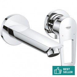 Μπαταρία νιπτήρος εντοιχιζόμενη κομπλέ 2 οπών από ορείχαλκο χωρίς βαλβίδα New, 17,7cm, χρώμα: Χρωμέ επιφάνεια: Γυαλιστερή Εντοιχιζόμενες εξωτερικό μέρος