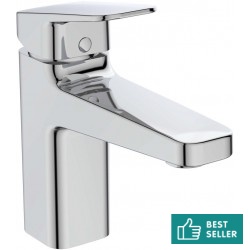 Wash basin tap Deck-mounted material: Brass mixer With pop-up waste set Μ size H90, Grande Y16,1cm, color: Chrome surface: Glossy