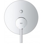 Shower tap Wall-mounted external part 2 way material: Brass mixer With plate without hand shower, hose and holder, color: Chrome surface: Glossy Wall-mounted - external part