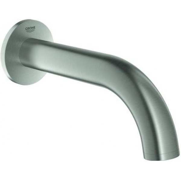 Spout (Nozzle) 17,1cm Wall-mounted material: Brass supersteel, color: Chrome surface: Brushed Bath spouts