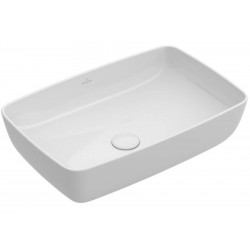 Washbasin Free standing 58x38x13 material: Porcelain Without hole Without overflow Stone White Ceramic Plus, color: White surface: Matt Free standing