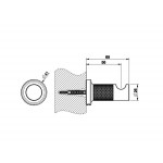 Άγκιστρο από ορείχαλκο μονό Brass Brushed PVD, χρώμα: Χρυσό επιφάνεια: Βουρτσισμένη Άγκιστρα
