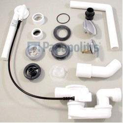 Waste Valve With overflow material: Brass surface: Glossy, color: Chrome Waste overflows