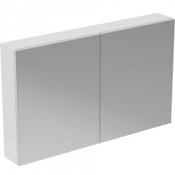 Καθρέπτης, σχήμα: Ορθογώνιο 120x70 από αλουμίνιο με ντουλάπι, χρώμα: Χρωμέ Καθρέπτες μπάνιου