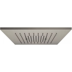 Κάλυμμα κεφαλής ντους brushed steel 35x35 από inox, χρώμα: Μαύρο επιφάνεια: Βουρτσισμένη Κεφαλές ντους