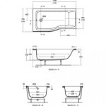 Bathtub Offset 150x80 material: Acrylic left surface: Glossy, color: White Offset