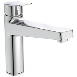 Kitchen tap Deck-mounted material: Brass Grande, color: Chrome surface: Glossy