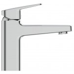 Wash basin tap Deck-mounted material: Brass mixer With push-open waste set Μ size Grande Y16,1cm, color: Chrome surface: Glossy Deck-mounted