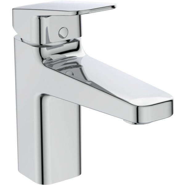 Wash basin tap Deck-mounted material: Brass mixer With push-open waste set Μ size Grande Y16,1cm, color: Chrome surface: Glossy Deck-mounted