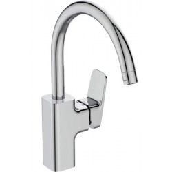 Kitchen tap Deck-mounted material: Brass, color: Chrome surface: Glossy Deck-mounted