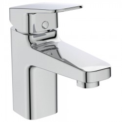 Μπαταρία νιπτήρος επικαθήμενη αναμεικτική από ορείχαλκο με βαλβίδα pop-up  χαμηλή 69mm, Y14,6cm, χρώμα: Χρωμέ επιφάνεια: Γυαλιστερή Επικαθήμενες