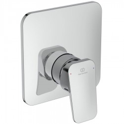 Μπαταρία ντουζιέρας εντοιχιζόμενη εξωτερικό μέρος 1 εξόδου αναμεικτική από ορείχαλκο με πλακέτα, χρώμα: Χρωμέ επιφάνεια: Γυαλιστερή Εντοιχιζόμενες εξωτερικό μέρος