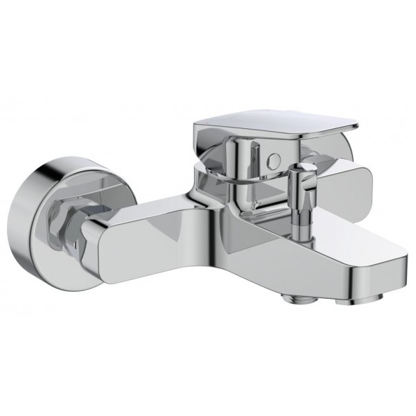 Μπαταρία μπανιέρας επίτοιχη από ορείχαλκο κορμός (χωρίς τηλέφωνο, σπιράλ, στήριγμα) αναμεικτική, χρώμα: Χρωμέ επιφάνεια: Γυαλιστερή Επίτοιχες