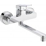 Kitchen tap Wall-mounted 20cm material: Brass, color: Chrome surface: Glossy Wall-mounted Kitchen tap Wall-mounted 20cm material: Brass, color: Chrome surface: Glossy Wall-mounted