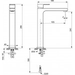 Wash basin tap Deck-mounted for free-standing washbasin material: Brass mixer Without waste, color: Chrome surface: Glossy Deck-mounted Wash basin tap Deck-mounted for free-standing washbasin material: Brass mixer Without waste, color: Chrome surface: Glossy Deck-mounted