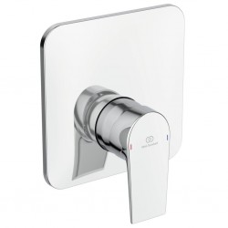 Μπαταρία ντουζιέρας εντοιχιζόμενη εξωτερικό μέρος 1 εξόδου αναμεικτική από ορείχαλκο με πλακέτα, χρώμα: Χρωμέ επιφάνεια: Γυαλιστερή