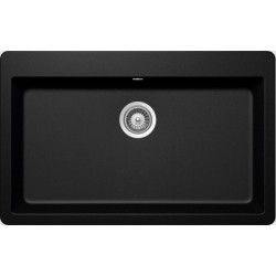 Νεροχύτης γρανιτένιος 83,8x53 χωρίς πάγκο ένθετος 1 γούρνα puro, χρώμα: Μαύρο Γρανιτένιοι