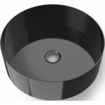 Washbasin Free standing 33x33x11 material: Inox Without hole Without overflow brushed black PVD, color: Black surface: Brushed
