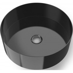Washbasin Free standing 33x33x11 material: Inox Without hole Without overflow brushed black PVD, color: Black surface: Brushed Free standing
