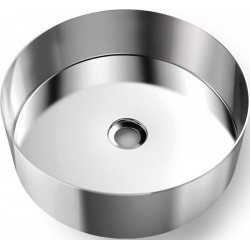 Washbasin Free standing 33x33x11 material: Inox Without hole Without overflow brushed inox, color: Chrome surface: Brushed