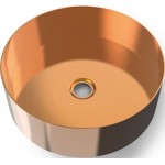 Washbasin Free standing 33x33x11 material: Inox Without hole Without overflow rose gold, color: Pink Gold surface: Glossy Washbasin Free standing 33x33x11 material: Inox Without hole Without overflow rose gold, color: Pink Gold surface: Glossy