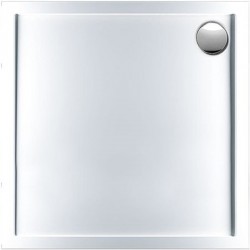 Ντουζιέρα τετράγωνη 90x90x5 από ακρυλικό, χρώμα: Λευκό επιφάνεια: Γυαλιστερή Τετράγωνες