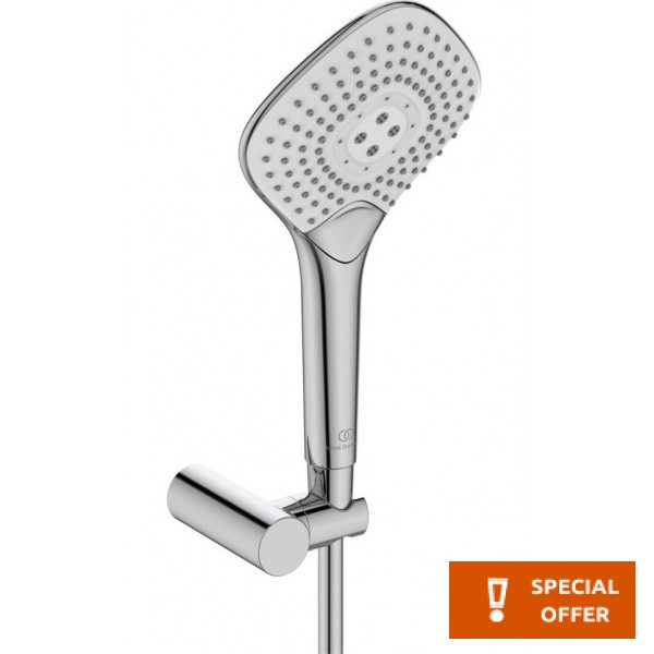Shower head W/ hose and holder 3 jets, color: Chrome surface: Glossy Hand showers Shower head W/ hose and holder 3 jets, color: Chrome surface: Glossy Hand showers