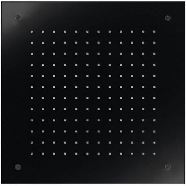 Shower head Ceiling-mounted 38x38 material: Inox, style: 1 spray, color: Black surface: Matt Overhead showers