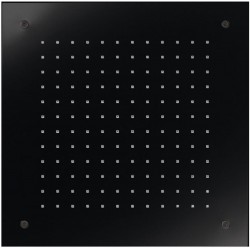 Κεφαλή ντους οροφής 38x38 από inox 1 ροής, χρώμα: Μαύρο επιφάνεια: Ματ Κεφαλές ντους