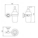 Dispenser material: Brass Wall-mounted 125ml, color: Chrome surface: Glossy Soap dispensers