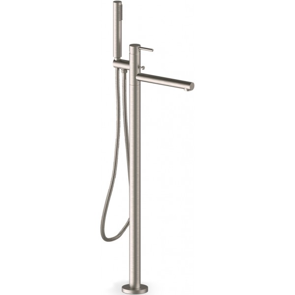 Μπαταρία μπανιέρας επιδαπέδια κομπλέ inox finish από ορείχαλκο, χρώμα: Χρωμέ επιφάνεια: Βουρτσισμένη Επιδαπέδιες Μπαταρία μπανιέρας επιδαπέδια κομπλέ inox finish από ορείχαλκο, χρώμα: Χρωμέ επιφάνεια: Βουρτσισμένη Επιδαπέδιες