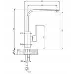 Kitchen tap Deck-mounted material: Brass, color: Chrome surface: Glossy Deck-mounted