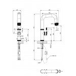 Kitchen tap Deck-mounted material: Brass With Pull-Out Spray 1 jet, color: Black surface: Matt Deck-mounted Kitchen tap Deck-mounted material: Brass With Pull-Out Spray 1 jet, color: Black surface: Matt Deck-mounted