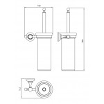 Brush (broom) material: Brass Wall-mounted, color: Chrome surface: Glossy Toilet brush holders Brush (broom) material: Brass Wall-mounted, color: Chrome surface: Glossy Toilet brush holders