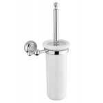 Brush (broom) material: Brass Wall-mounted, color: Chrome surface: Glossy Toilet brush holders Brush (broom) material: Brass Wall-mounted, color: Chrome surface: Glossy Toilet brush holders