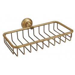 Sponge box material: Brass Single Single-mounted deep 24,6x15,9, color: Bronze surface: Brushed Shower baskets